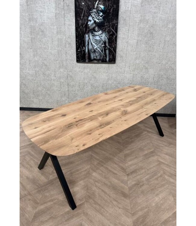 Eiken eettafel Deens ovaal 240cm x100cm *nieuw