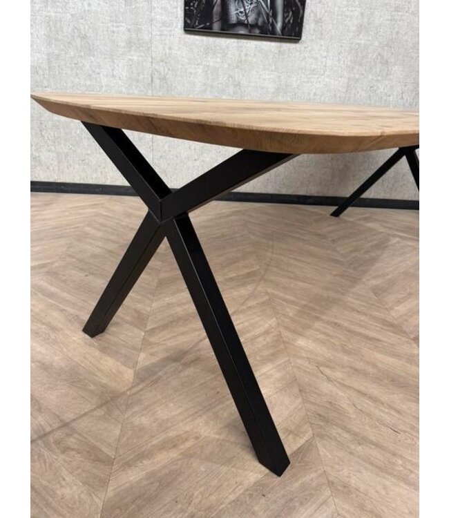 Eiken eettafel Deens ovaal 240cm x100cm *nieuw