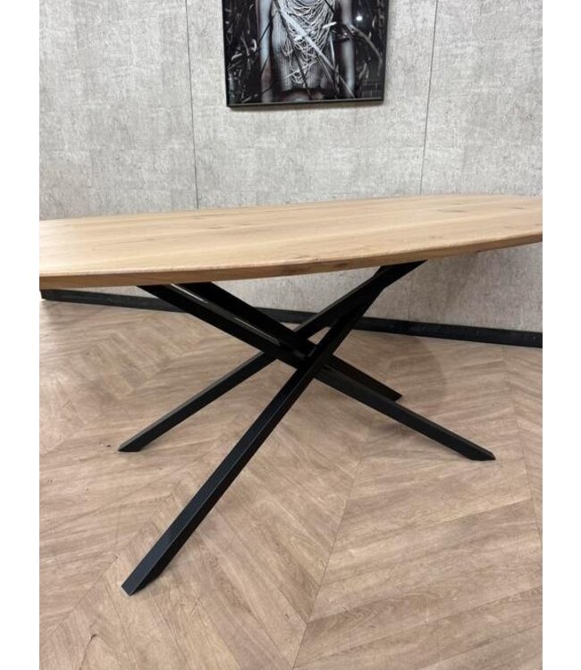 Eiken organische eettafel 210cm x 110cm *nieuw