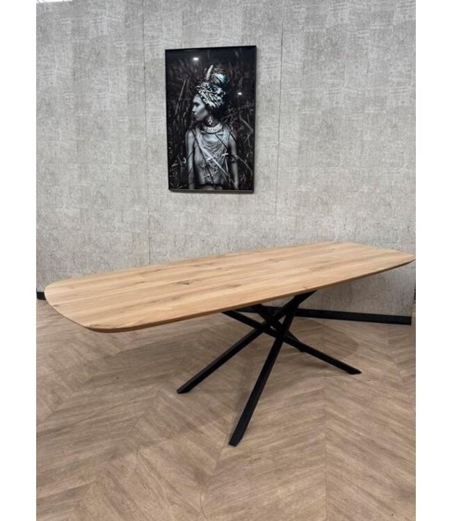Eiken deens ovaal eettafel 240x100 *nieuw
