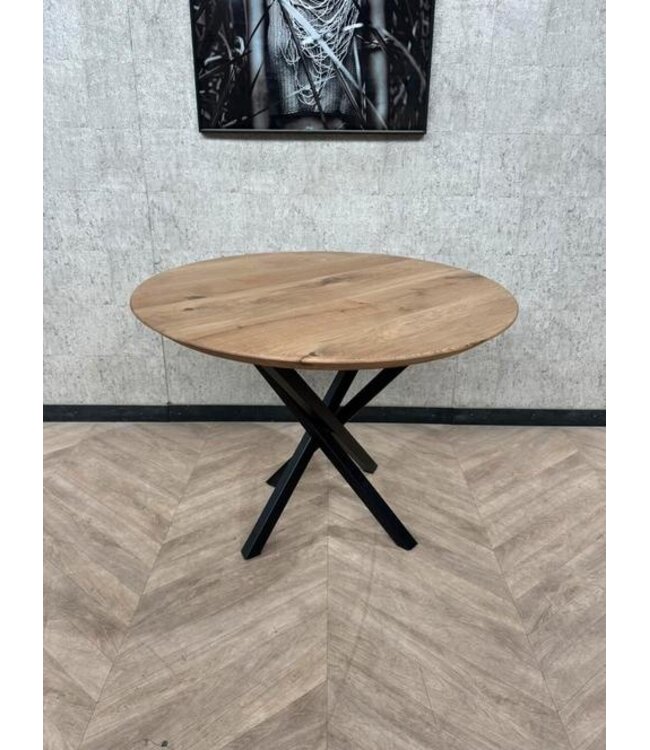 Kleine ronde eiken eettafel 100cm *nieuw