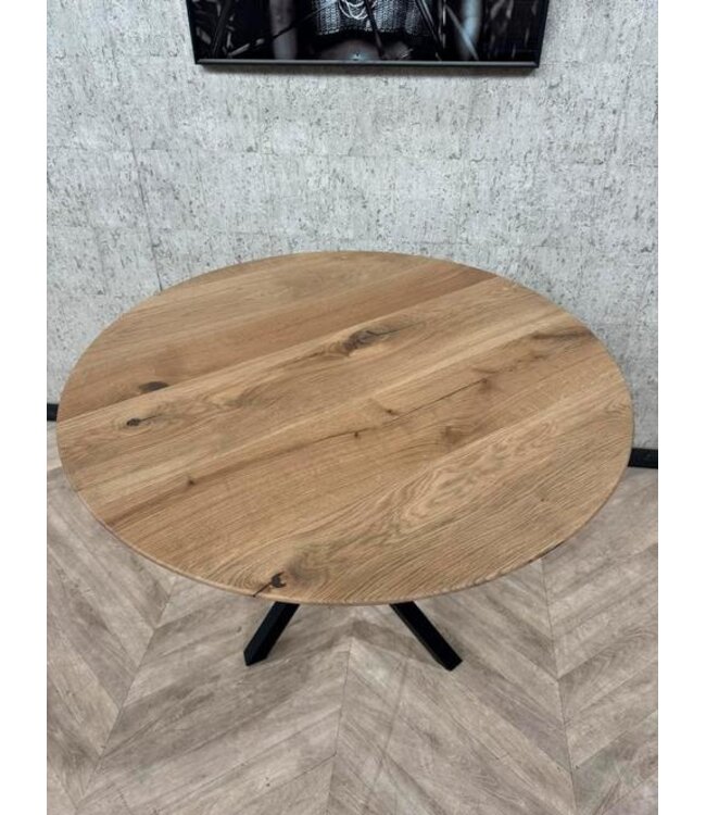 Kleine ronde eiken eettafel 100cm *nieuw