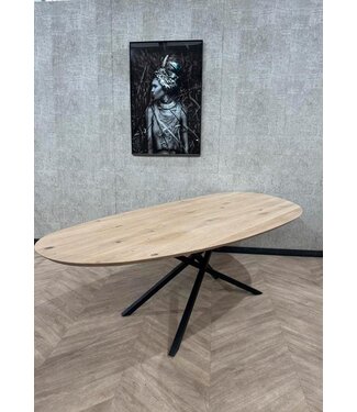 Eiken eettafel organische vorm Leaf 250x110 *nieuw