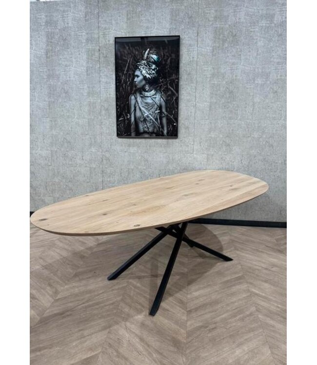 Eiken eettafel organische vorm Leaf 250x110 *nieuw
