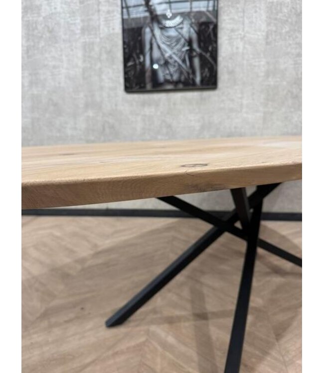 Eiken eettafel organische vorm Leaf 250x110 *nieuw