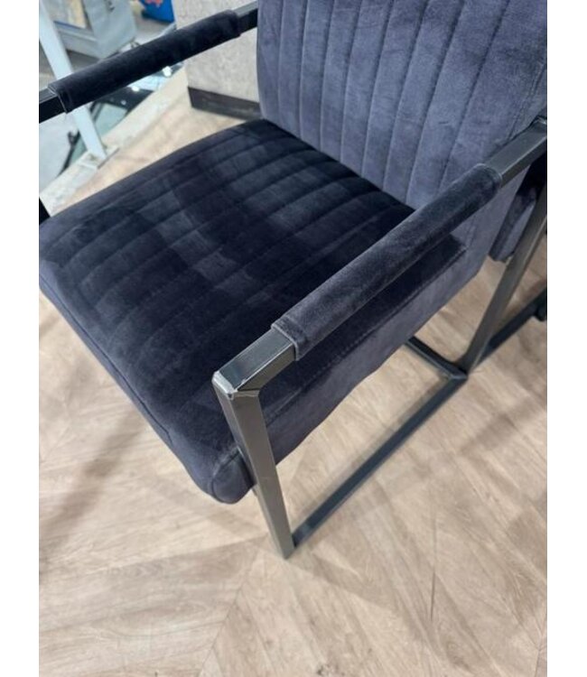 Goedkope set 8 eetkamerstoelen zwart/grijs/bruin *showroom