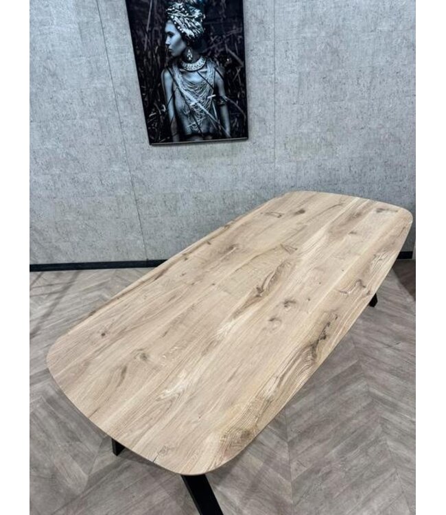 Eiken eettafel Deens ovaal 230cm x 110cm *nieuw