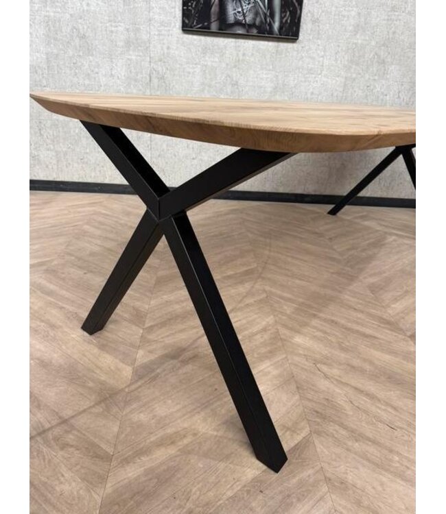 Eiken eettafel Deens ovaal 230cm x 110cm *nieuw