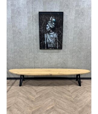 Grote eiken eetkamerbank leaf 280cm *showroom