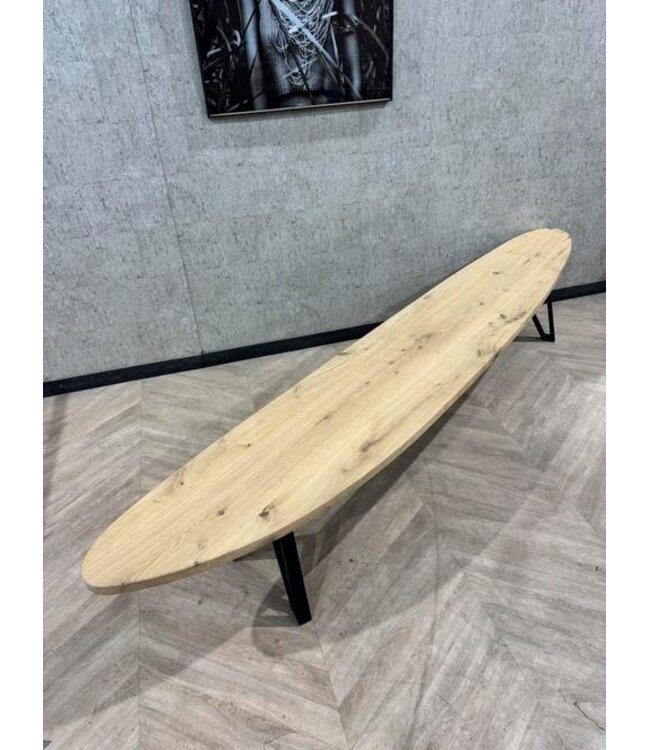 Grote eiken eetkamerbank leaf 280cm *showroom