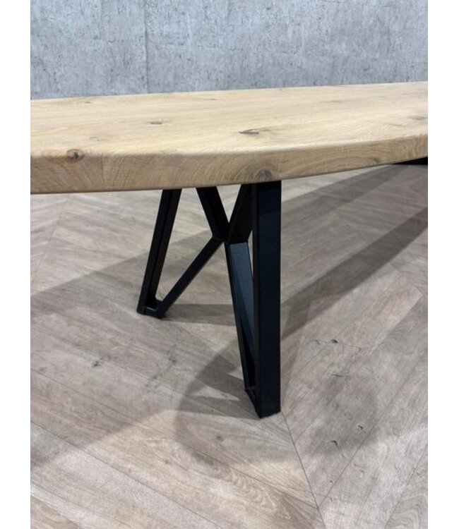 Grote eiken eetkamerbank leaf 280cm *showroom
