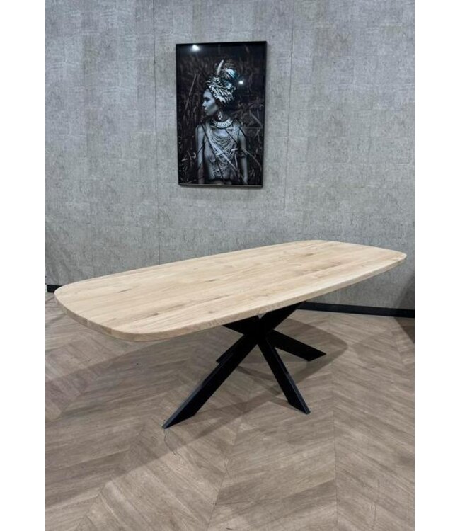 Eiken Deens ovaal eettafel 230x100 keuze kleur! *nieuw