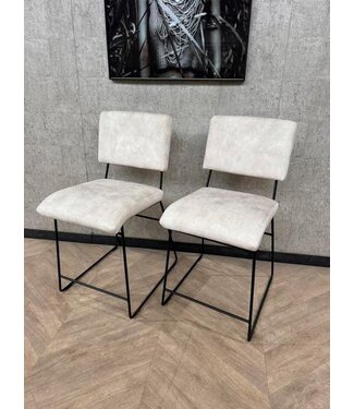 Setje barkruk Jill Adore linen 110 *showroom