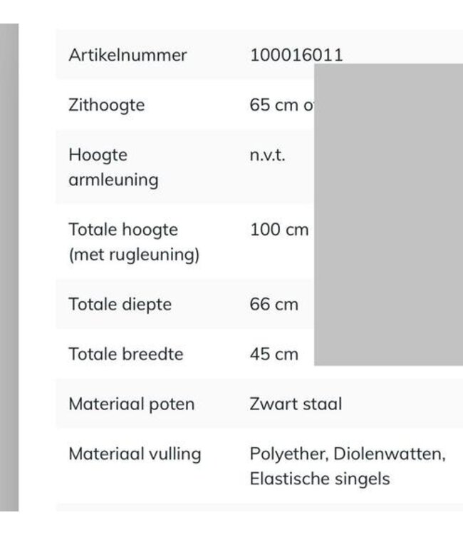 Setje barkruk Jill Adore linen 110 *showroom