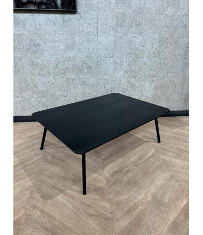 Massief eiken salontafel zwart 100 x 70 *showroom