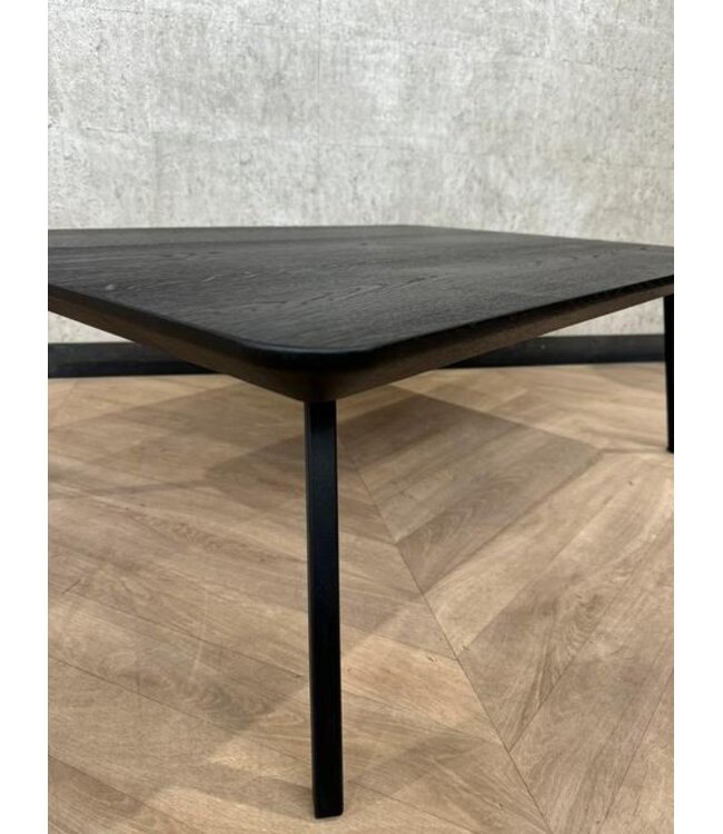 Massief eiken salontafel zwart 100 x 70 *showroom