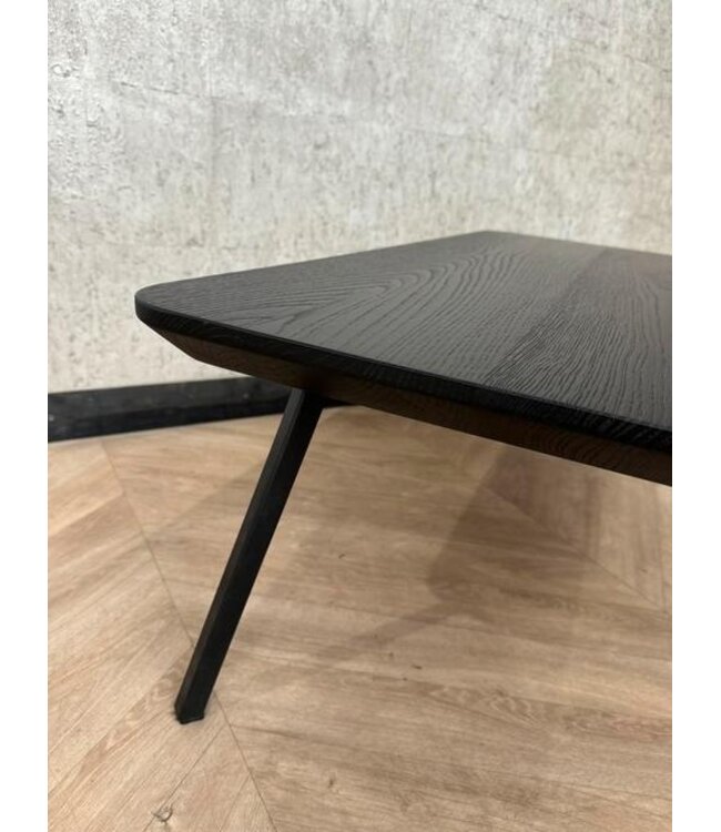 Massief eiken salontafel zwart 100 x 70 *showroom