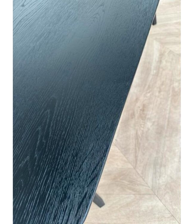 Massief eiken salontafel zwart 100 x 70 *showroom