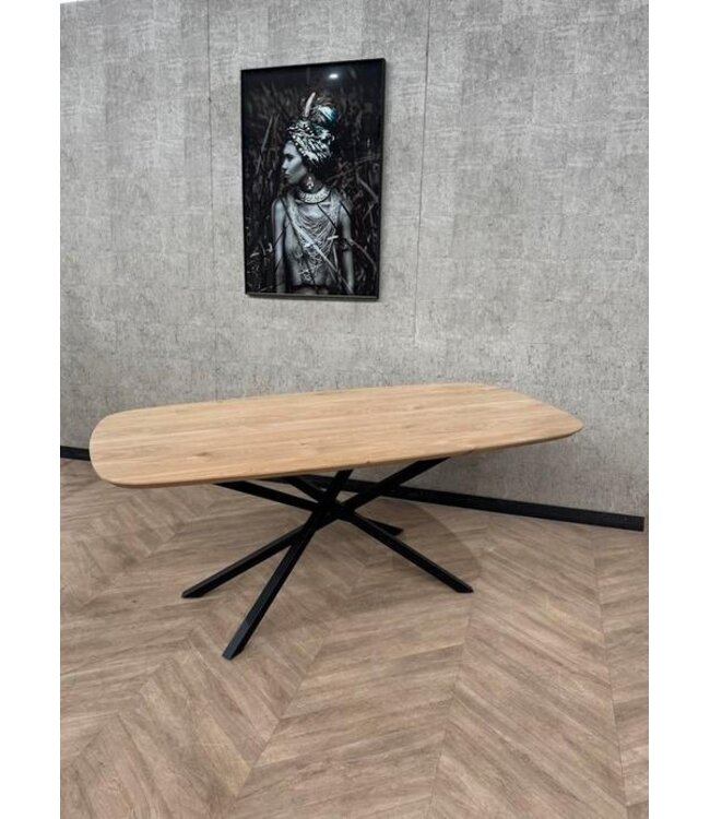 Kleine deens ovaal eiken eettafel 190x95 *nieuw