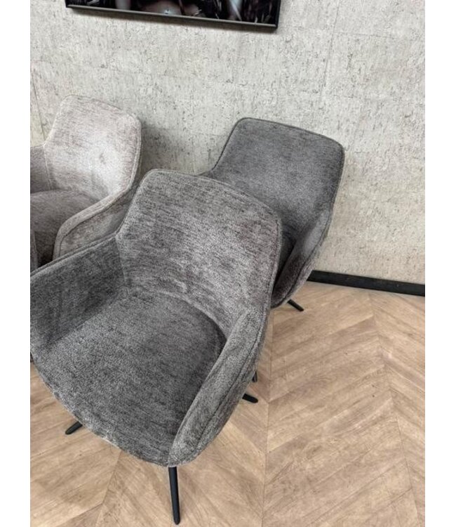 Setje van 4 eetkamerstoelen Fedde beige/antraciet *showroom