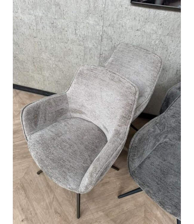 Setje van 4 eetkamerstoelen Fedde beige/antraciet *showroom