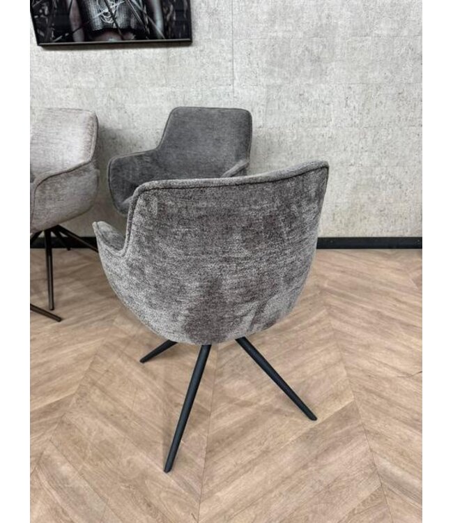 Setje van 4 eetkamerstoelen Fedde beige/antraciet *showroom