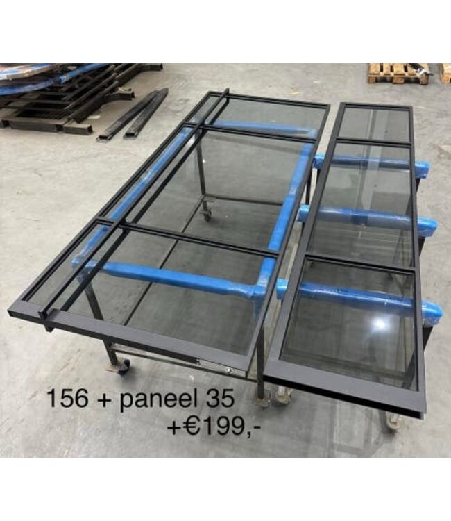 Taatsdeur rookglas 2425 x 960 exacte maat sale *156