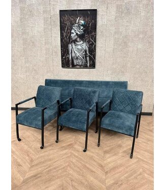 Eetkamerbank 210cm + 3 stoelen Rover Adore 56 *showroom