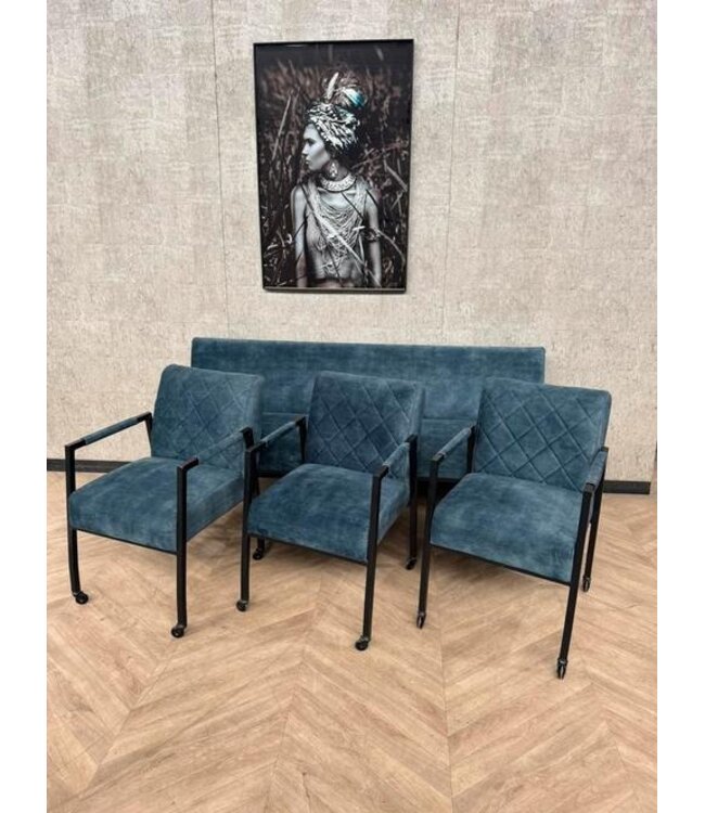 Eetkamerbank 210cm + 3 stoelen Rover Adore 56 *showroom