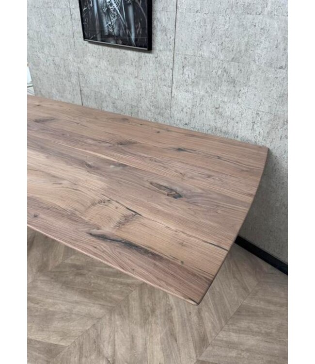 Grote eettafel notenhout 280x110 incl frame *showroom