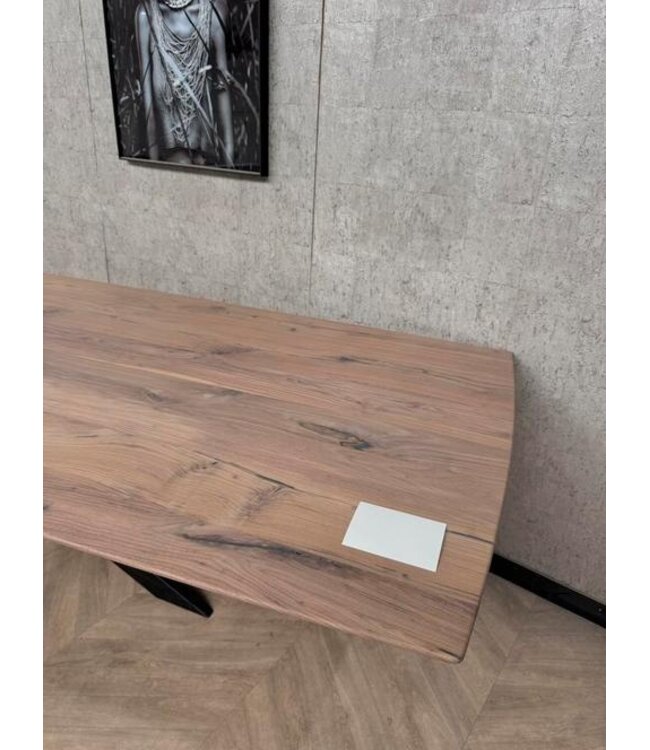 Grote eettafel notenhout 280x110 incl frame *showroom