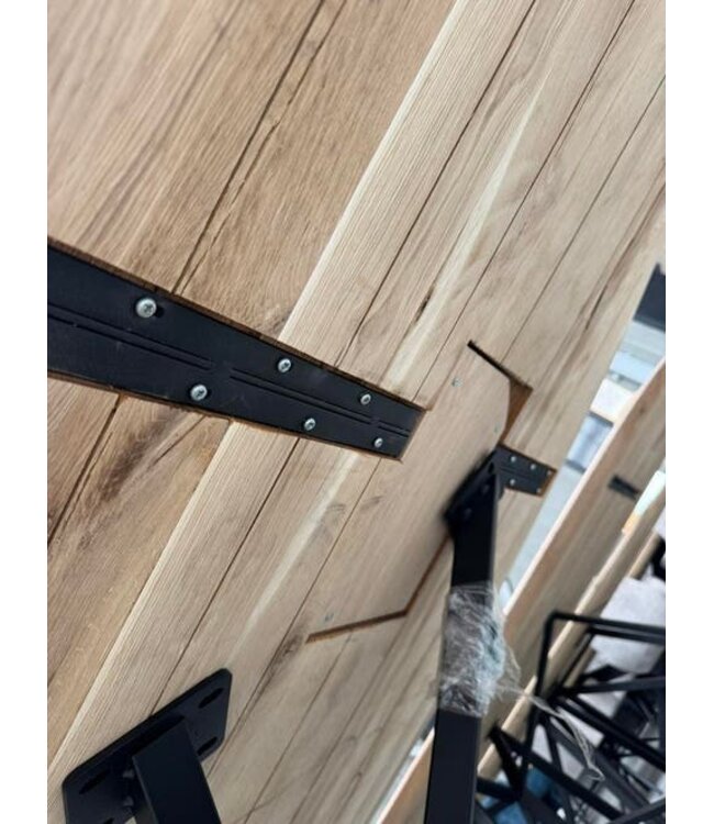 Grote eiken eettafel ovaal 260cm x 120cm incl frame