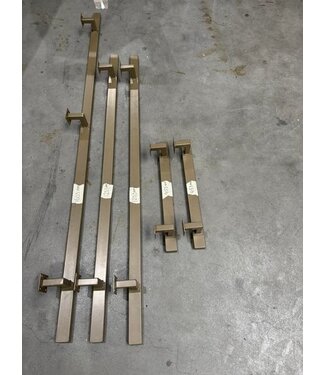 Setje stalen trapleuningen Brons Anodic *nieuw