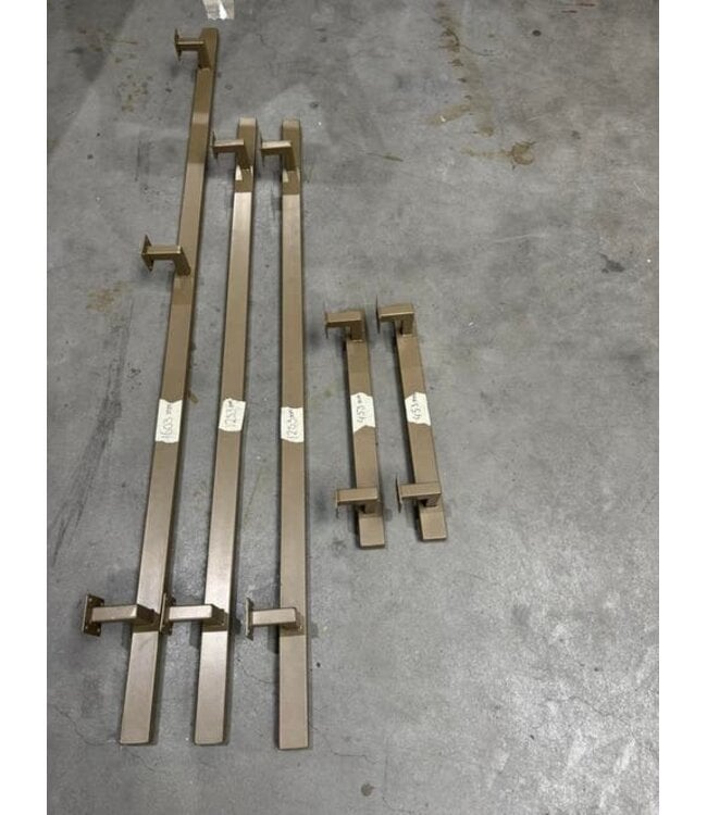 Setje stalen trapleuningen Brons Anodic *nieuw