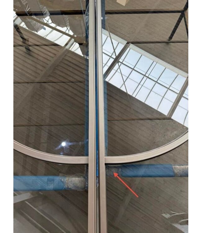 Dubbele taatsdeur brown anodic 2626mm x 1629mm sale *162