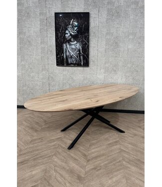Massief eiken eettafel ovaal 240x117cm *nieuw