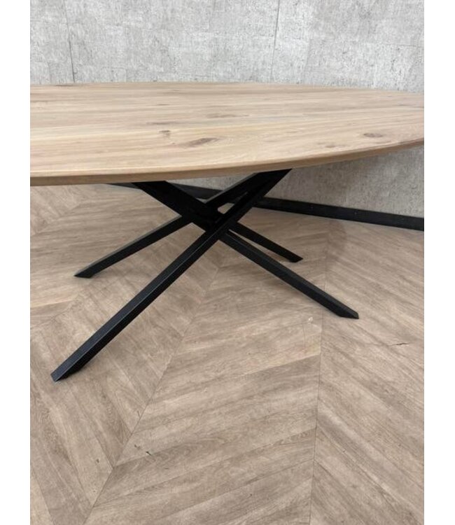 Massief eiken eettafel ovaal 240x117cm *nieuw