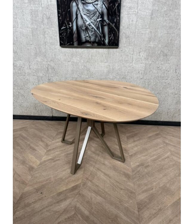 Kleine Eiken organische vorm eettafel Pebble *nieuw