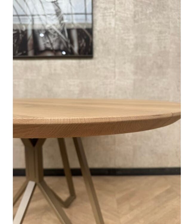 Kleine Eiken organische vorm eettafel Pebble *nieuw