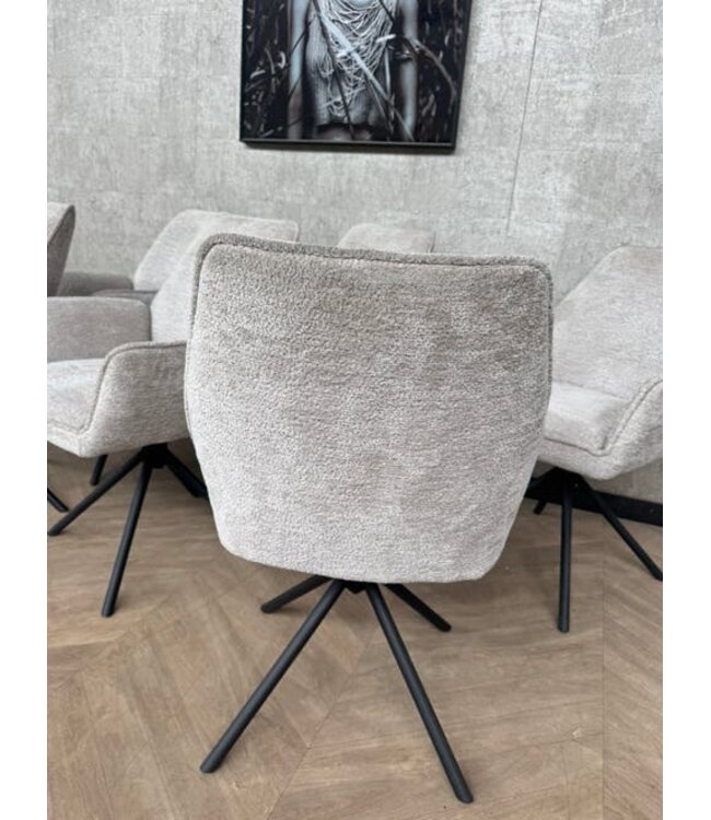 Set van 6 beige eetkamerstoelen Elba *showroom