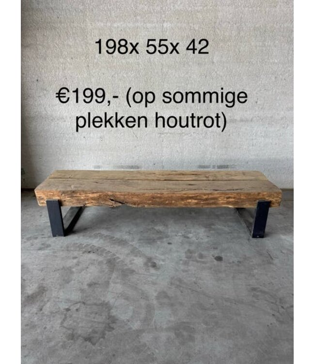 Oud eiken/ spoorbiels tv meubelen / bankjes *Diverse maten