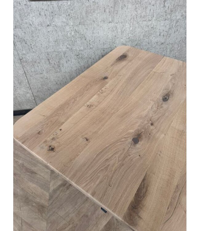 Eiken eettafel vierkant 125cm incl frame *nieuw