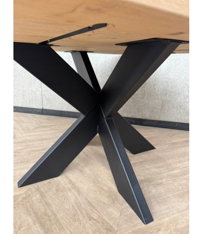 Eiken eettafel vierkant 125cm incl frame *nieuw