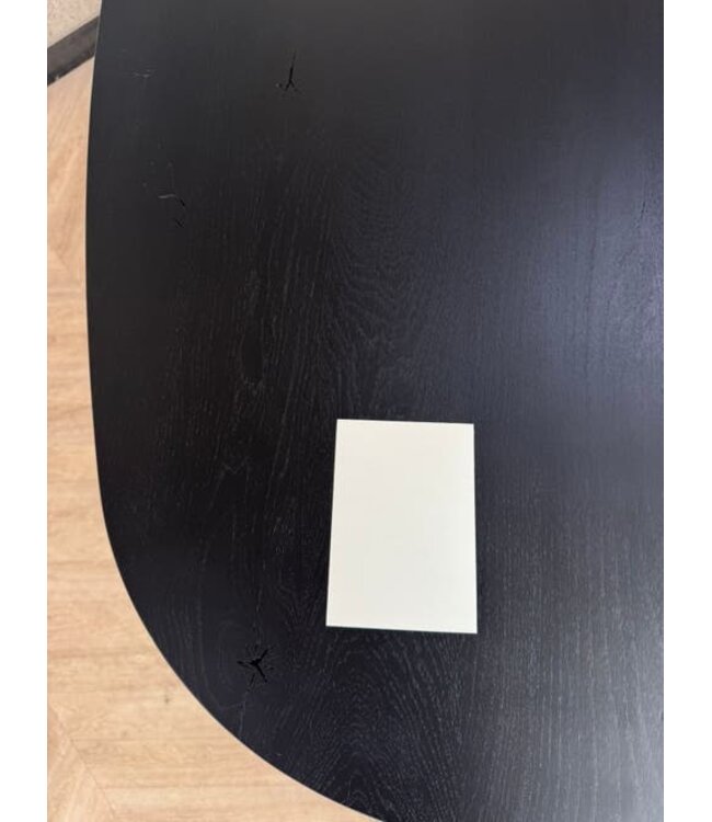 Massief eiken Leaf zwarte eettafel 200x100cm *showroom