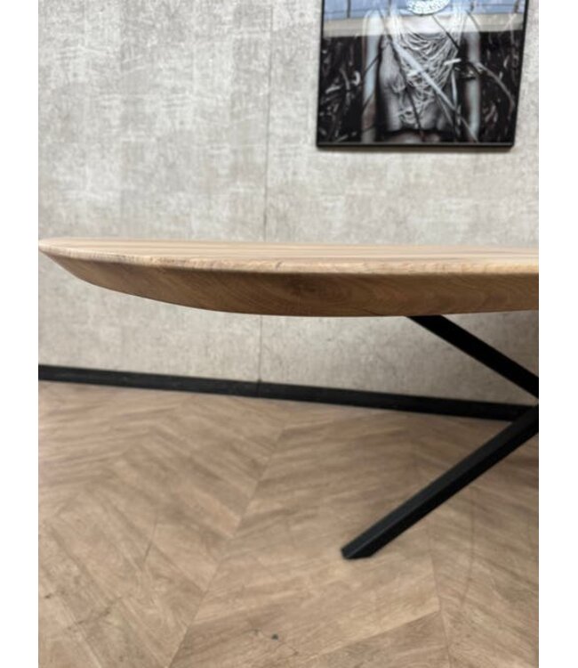 Massief eiken eettafel Deens ovaal 220x100cm *nieuw