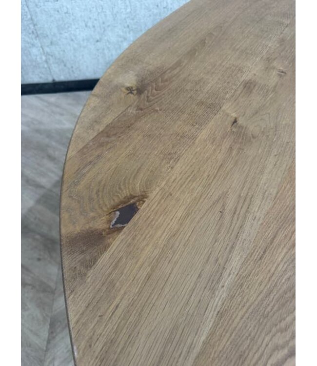 Eiken organische vorm eettafel Leaf 220x100 bruin *showroom