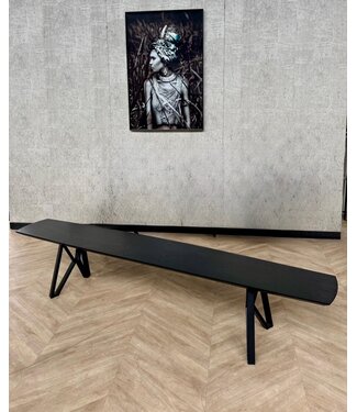 Eetkamerbank eiken zwart  *showroom