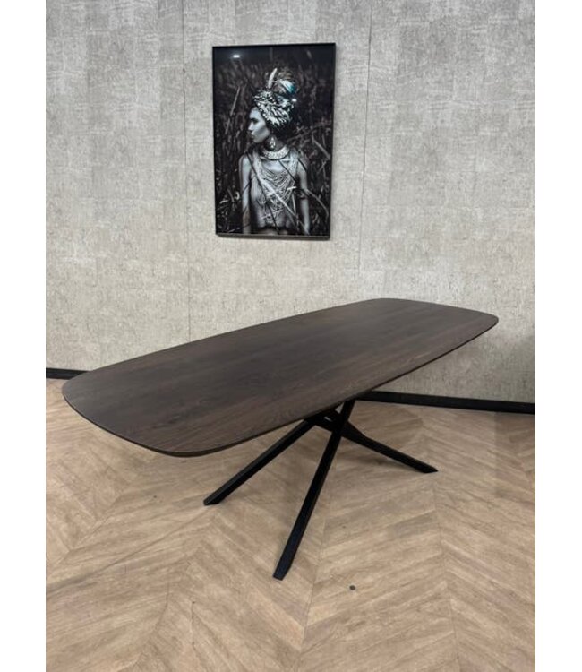 Eiken deens ovaal Deer Brown 240x100cm *nieuw