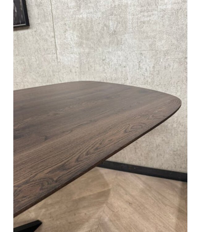 Eiken deens ovaal Deer Brown 240x100cm *nieuw