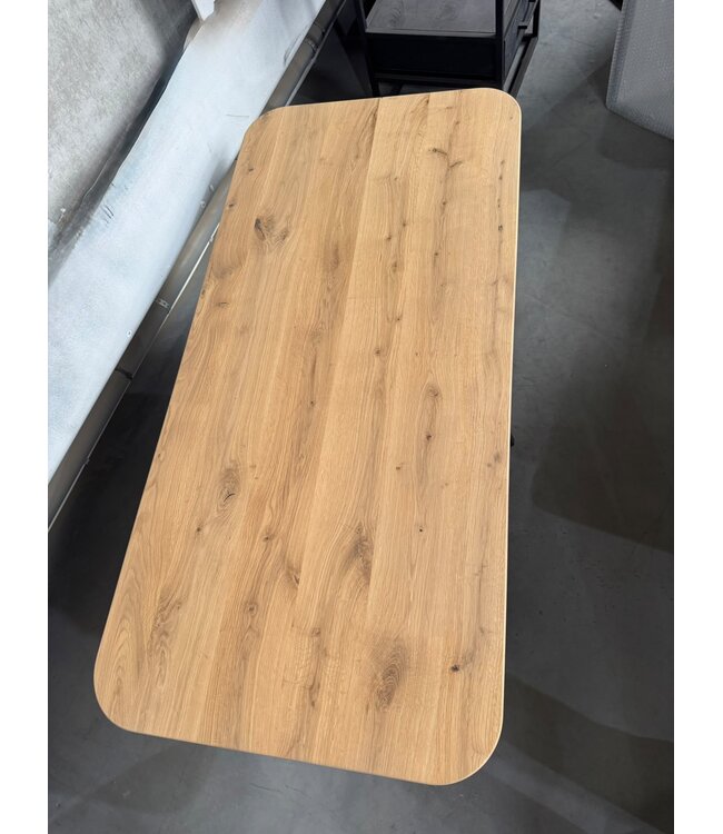 Eiken salontafel verjongde rand 140x66 *showroom